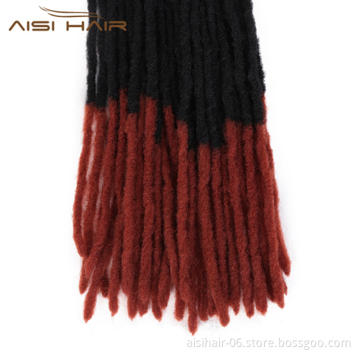 Aisi Hair Dreadlocks Ombre Color Crochet Braids Soft Goddess Faux Locs Synthetic Crochet Braiding Hair Extension For Black Women